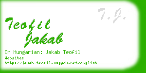 teofil jakab business card